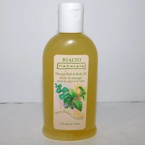 Vintage Rialto Naturals Stress Relief Massage / Bath & Body Oil New Sealed 130ml